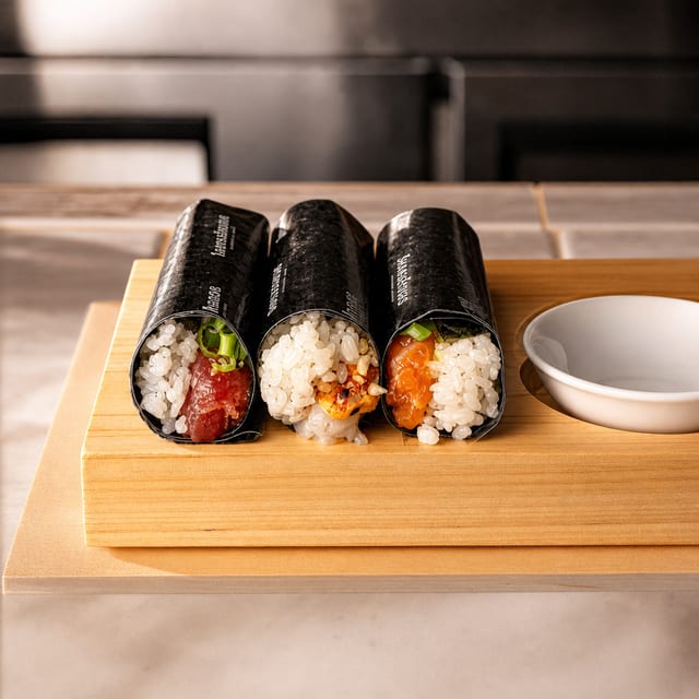 Toro Scallion Handroll.