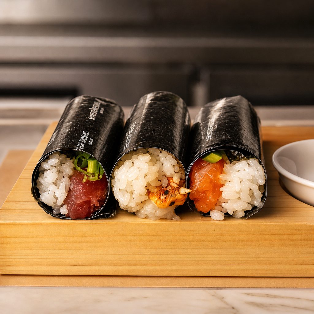 Chopped Eel Avocado Handroll.