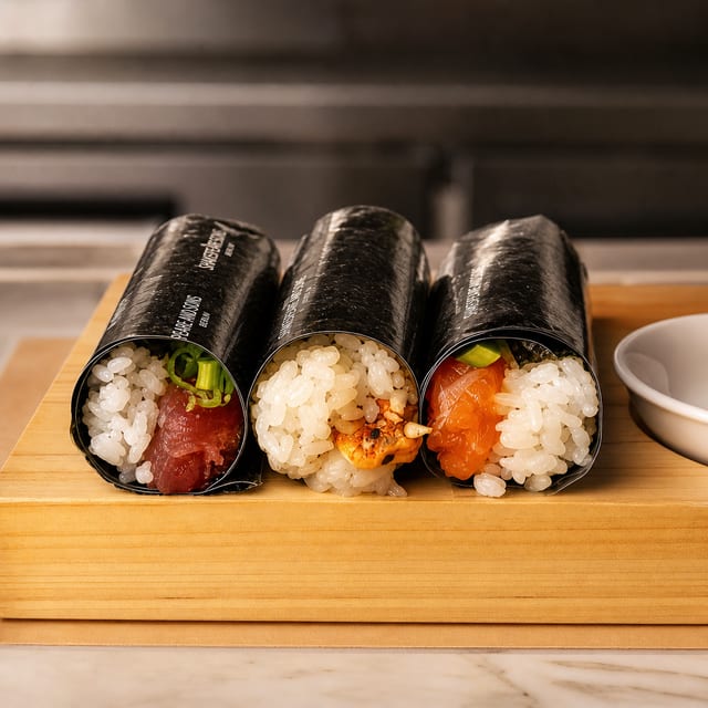 Chopped Eel Avocado Handroll.