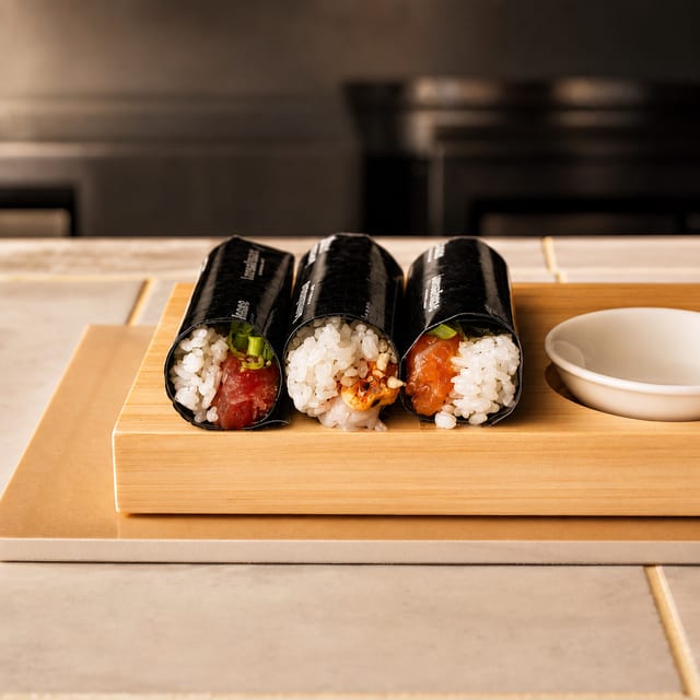 Sesame Cucumber Handroll (V).