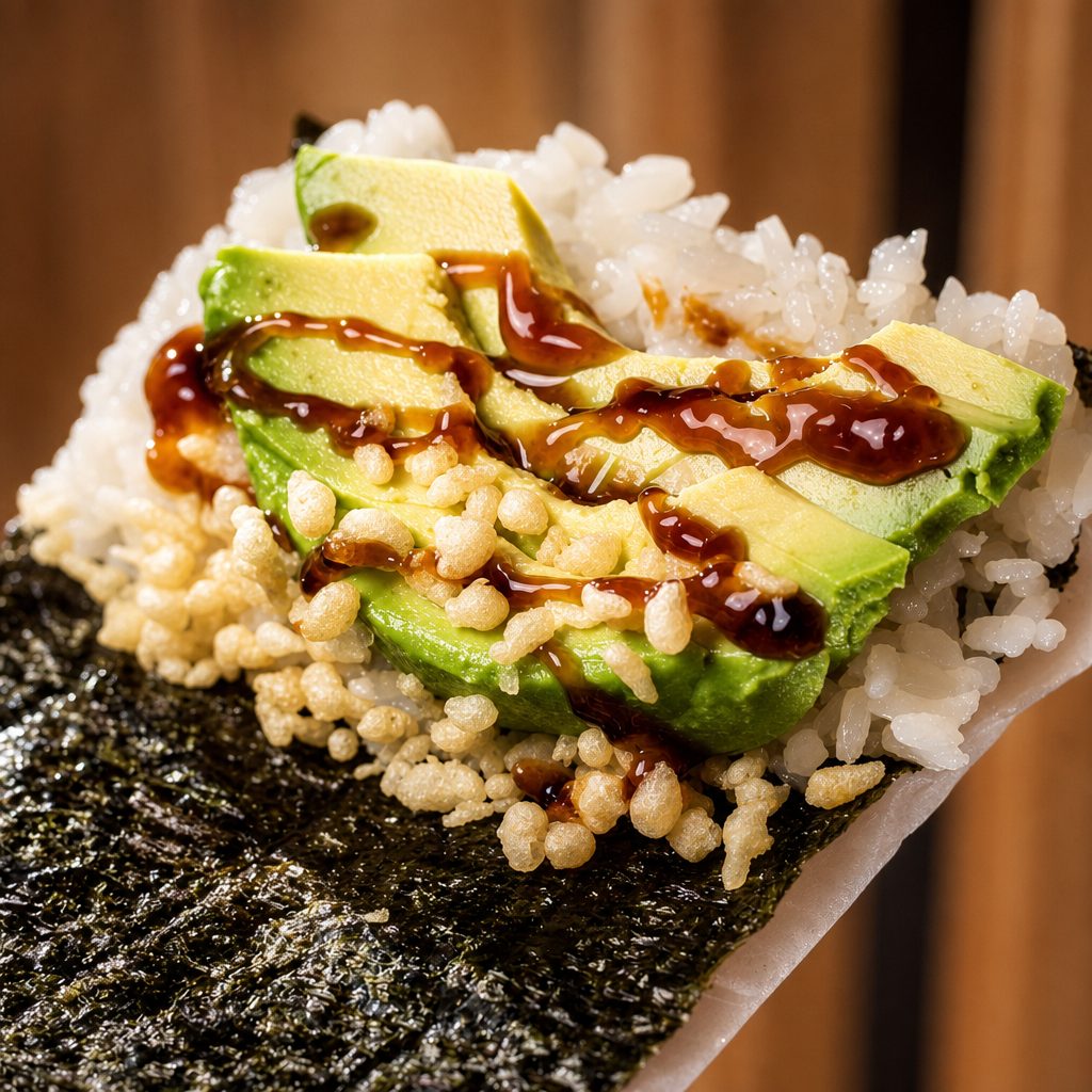 Avocado Crunch handroll.