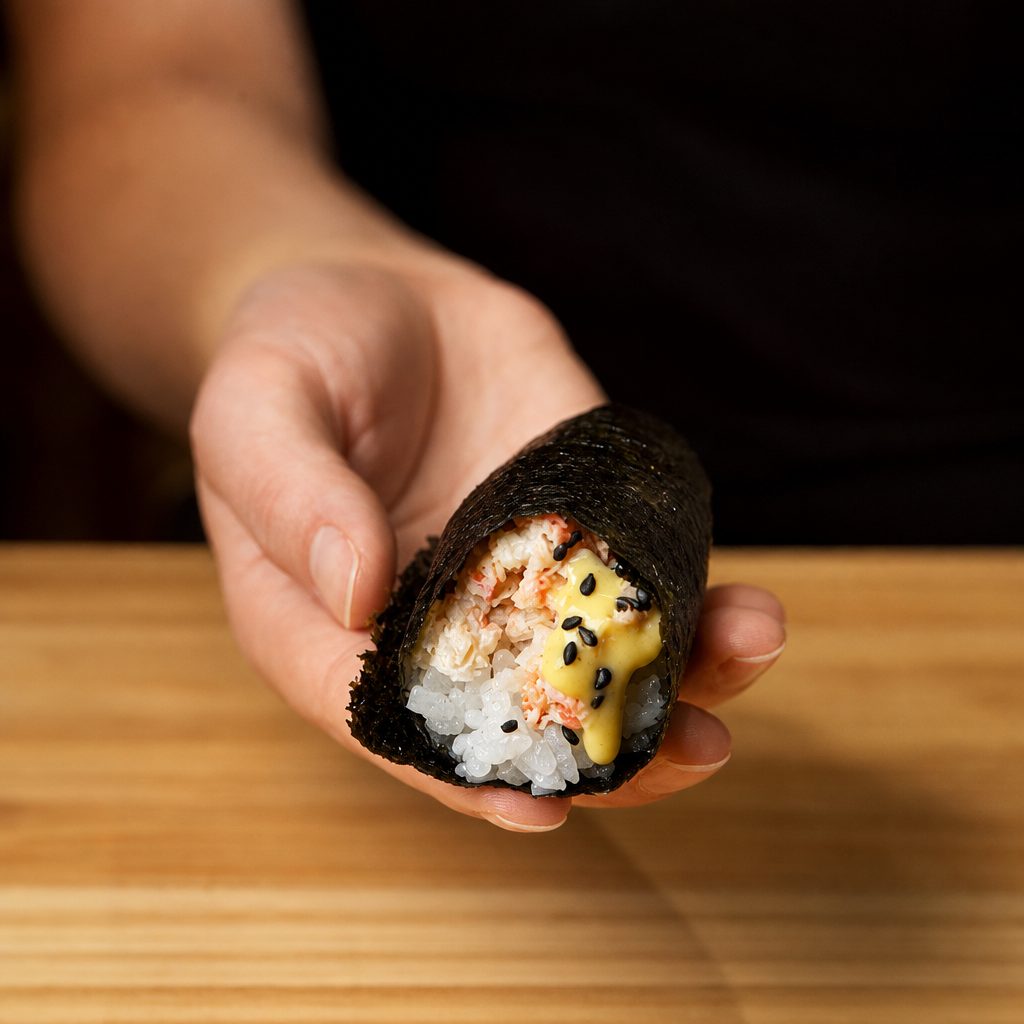 Lobster hand roll.