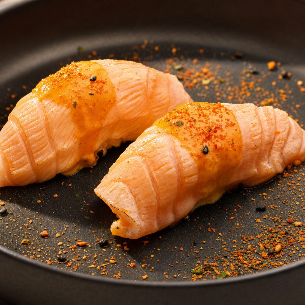 Seared Salmon Nigiri.